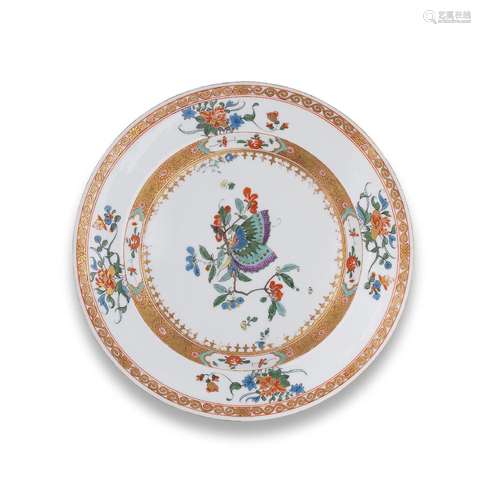 A Meissen plate, circa 1740-45