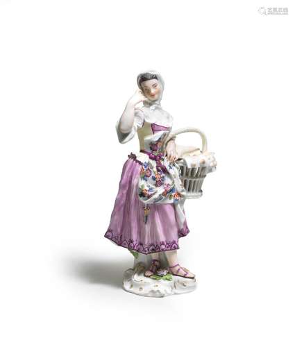 A Meissen 'Cris de Paris' large figure of a pastry seller, c...