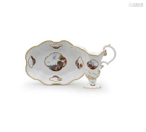 A Meissen ewer and basin, circa 1745