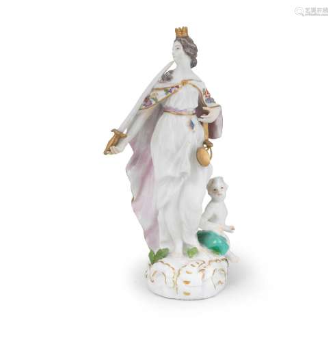 【*】A Meissen figure allegorical of Justice, circa 1760