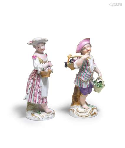 Two Marcolini Meissen figures of children, late 18th century