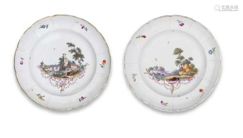 A pair of Ludwigsburg soup plates, circa 1770