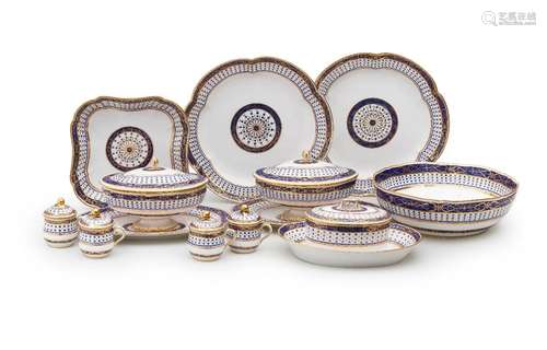 A Sèvres large part dinner service, circa 1792-93