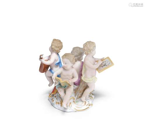 Three Meissen groups of putti, late 19th/early 20th century