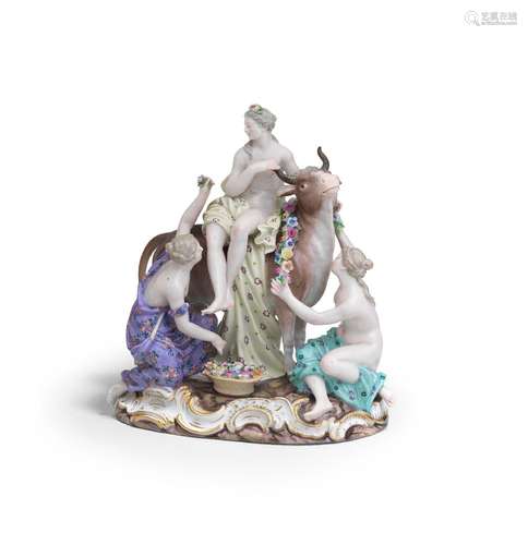 A Meissen group of Europa and the Bull, late 19th century