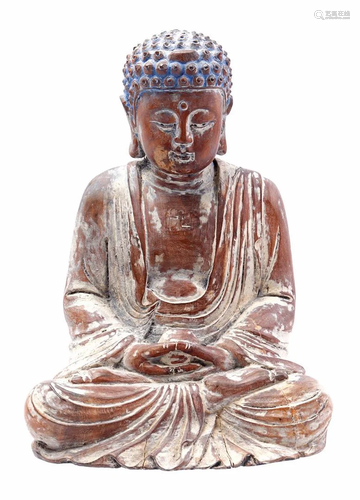 Wooden statue of Buddha