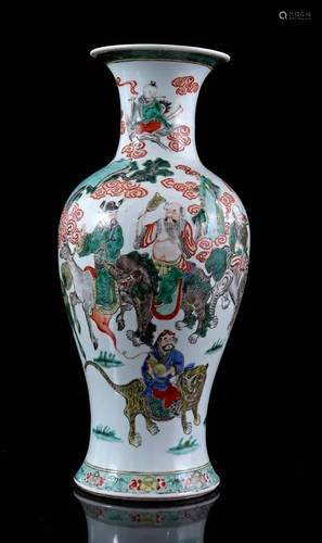 Famille Verte porcelain vase