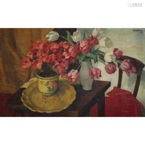 CHARLES KVAPIL (1884-1957)BOUQUET DE TULIPES