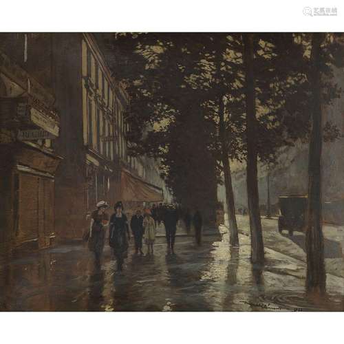 AMÉDÉE JULIEN MARCEL-CLÉMENT (1873- ?)SUR LES BOULEVARDS APR...