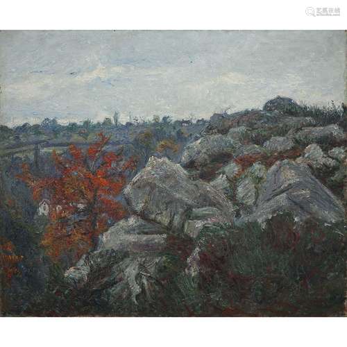 ÉMILE OTHON FRIESZ (1879-1949)PAYSAGE AUX ROCHERSHuile sur t...