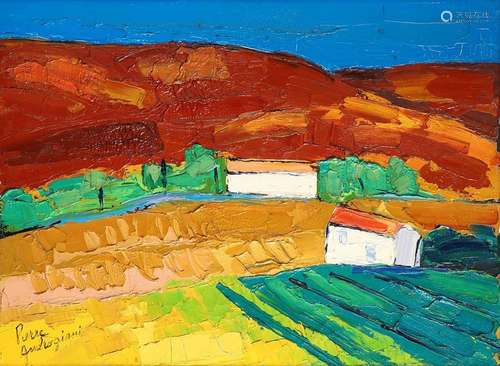 PIERRE AMBROGIANI (1907-1985)PAYSAGE DE PROVENCEHuile sur to...