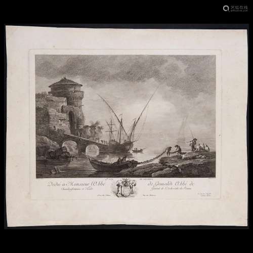 Jean Jacques Aliamet (Abbeville 1726 - Paris 1788), Seascape...
