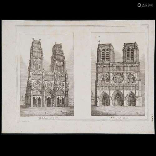 Gaetano Bonatti (active 1834-1851), The Cathedrals of Orlean...