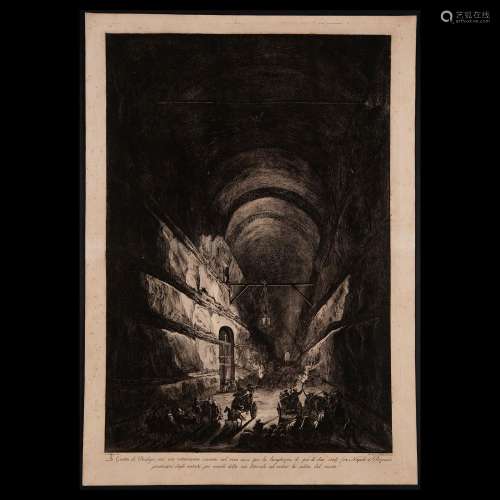 Francesco Piranesi (Rome 1758 - Paris 1810), 'La Grotta di P...