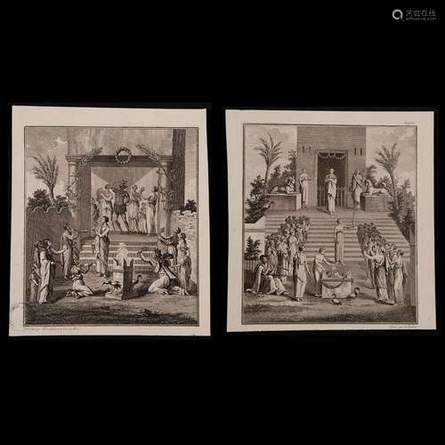 Vincenzo Vangelisti (Florence 1740 - Milan 1798), Pair of en...