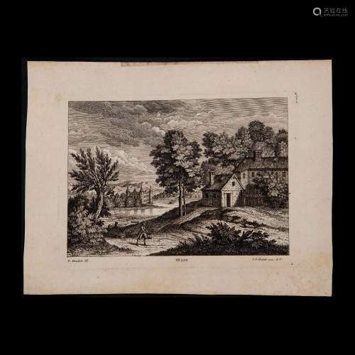 Johann Georg Hertel (1700-1775), Landscape with a Traveller,...