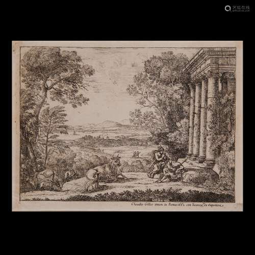 Claude Lorrain (Chamagne 1600 - Rome 1682), from, Engraving ...