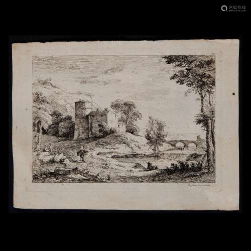 Jean-Jacques de Boissieu (Lyon 1736 - 1810), Landscape, Fran...