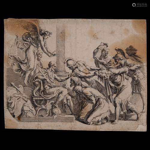 Scipio grants clemency to prisoners, copy from Giulio Romano...