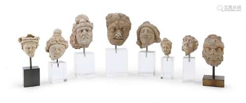 EIGHT SCHIST FRAGMENTS, ART OF GANDHARA, 5TH-6TH CENTURY A.C...