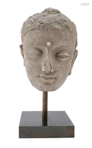 A STUCCO BUDDHA HEAD, ART OF GANDHARA, 5TH-6TH CENTURY A.C.
