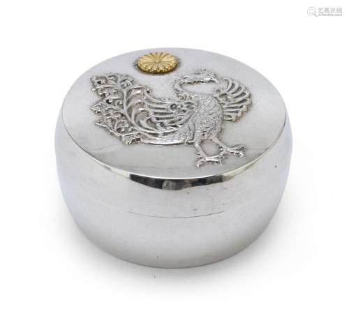 IMPERIAL SILVER BOX FOR EMPEROR HEISEI'S ENTHRONEMENT CE...