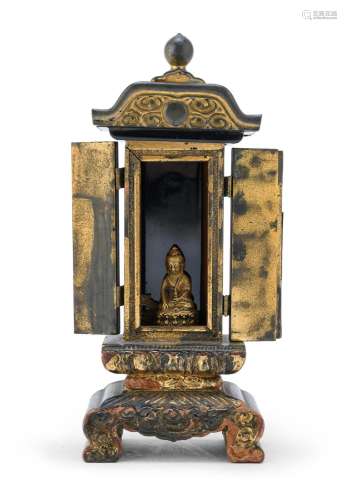 A LACQUER AND-GILT WOOD THAI TABLET, JAPAN FIRST HALF 20TH C...