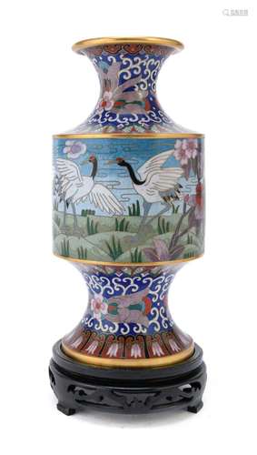 A CLOISONNÈ-ENAMEL VASE, CHINA 20TH CENTURY