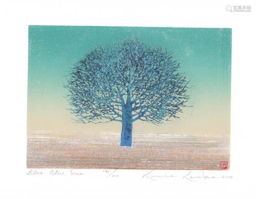 Kunio Kaneko (B. - 1949) :Blue Blue Tree