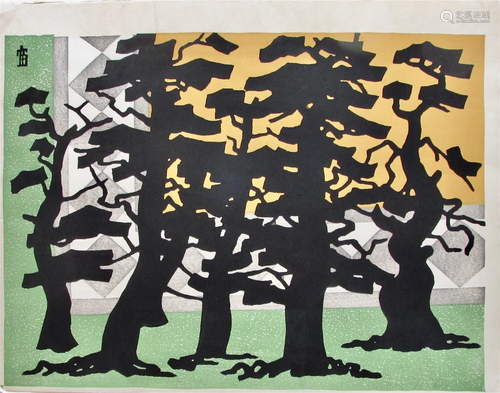 Tokuriki: Silhouette of Trees