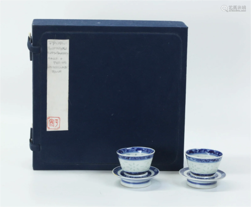 Pair Chinese Sm Wine/Tea Porcelain Cups Guangxu