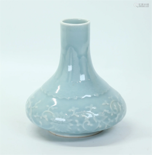 Chinese Pale Blue Clair de Lune Porcelain Vase