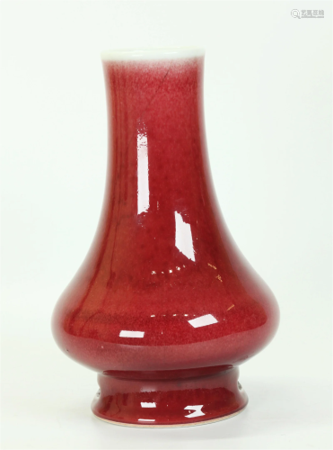 Chinese Langyao Red Crackle Porcelain Vase