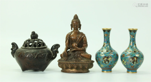 Tibetan Bronze Seated Buddha with Bowl