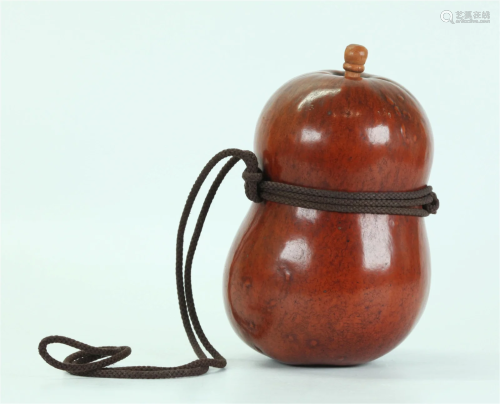 Chinese Dried Double Gourd Flask on Cord