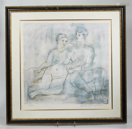 After Pablo Picasso: Lithograph Neoclassical Nudes