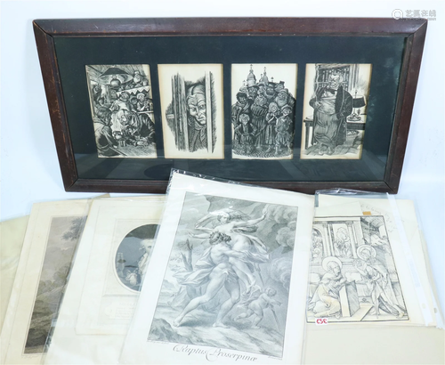 Collection of 28 Prints & 1 Drawing