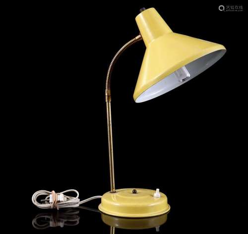 Metal and brass desk lamp