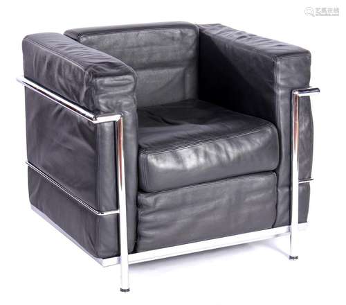 Black leatherette armchair