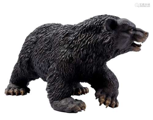Bronze statue of a bear
