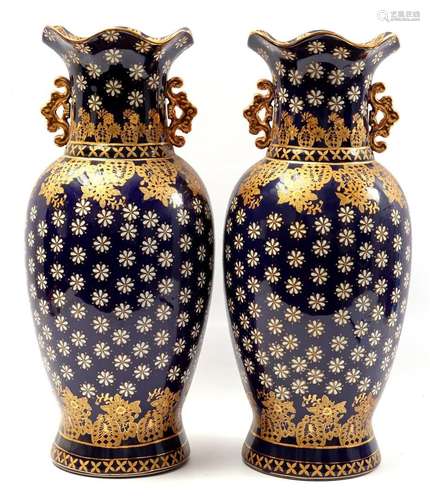 2 classic porcelain decorative vases