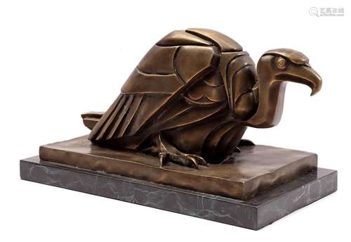 Bronze sculpture of a bird