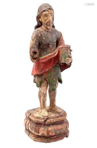 Wooden polychrome statue