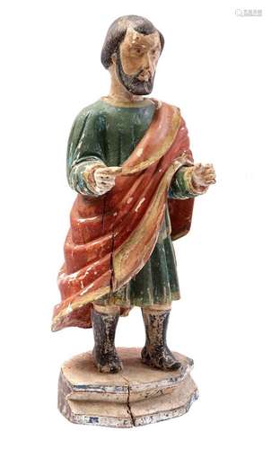 Wooden polychrome statue