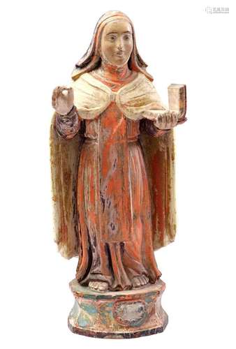 Wooden polychrome statue