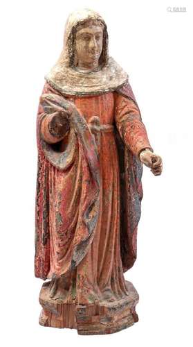 Wooden polychrome statue