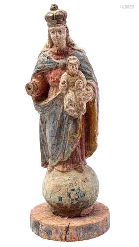 Wooden polychrome statue