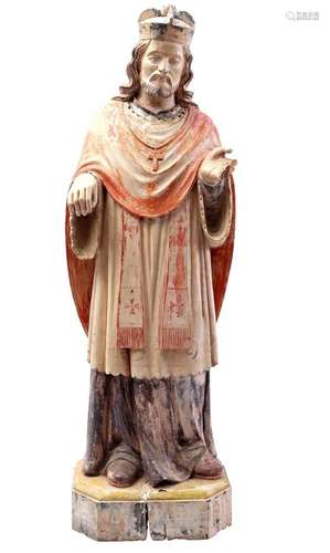 Wooden polychrome statue