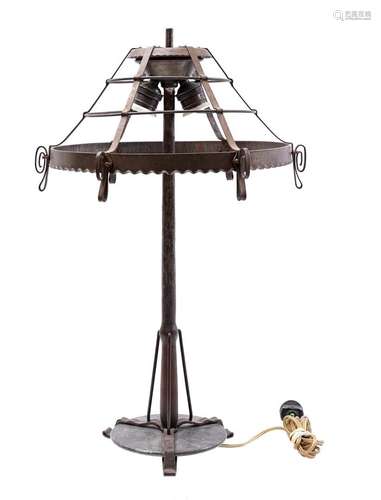 Pewter table lamp