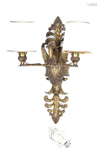 Bronze 2-light wall chandelier